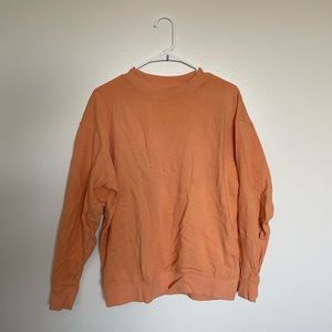 asos pullover, peach colored sweatshirt